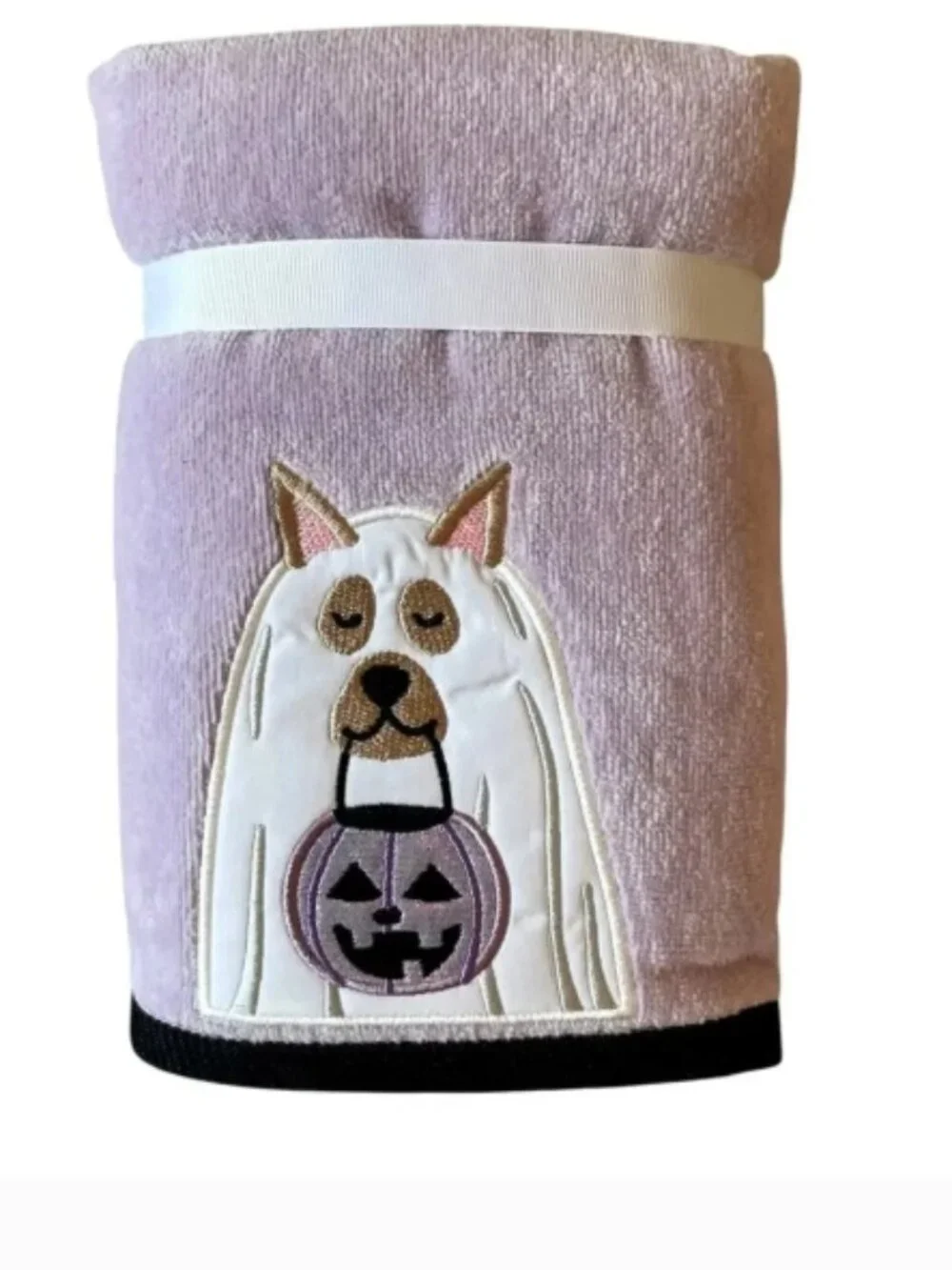 NWT KASSATEX Set Of 2 Ghost Pup Hand Towels